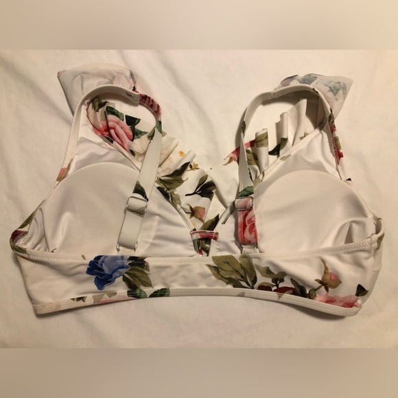 Floral & white, XXL, bikini top - Picture 2 of 7